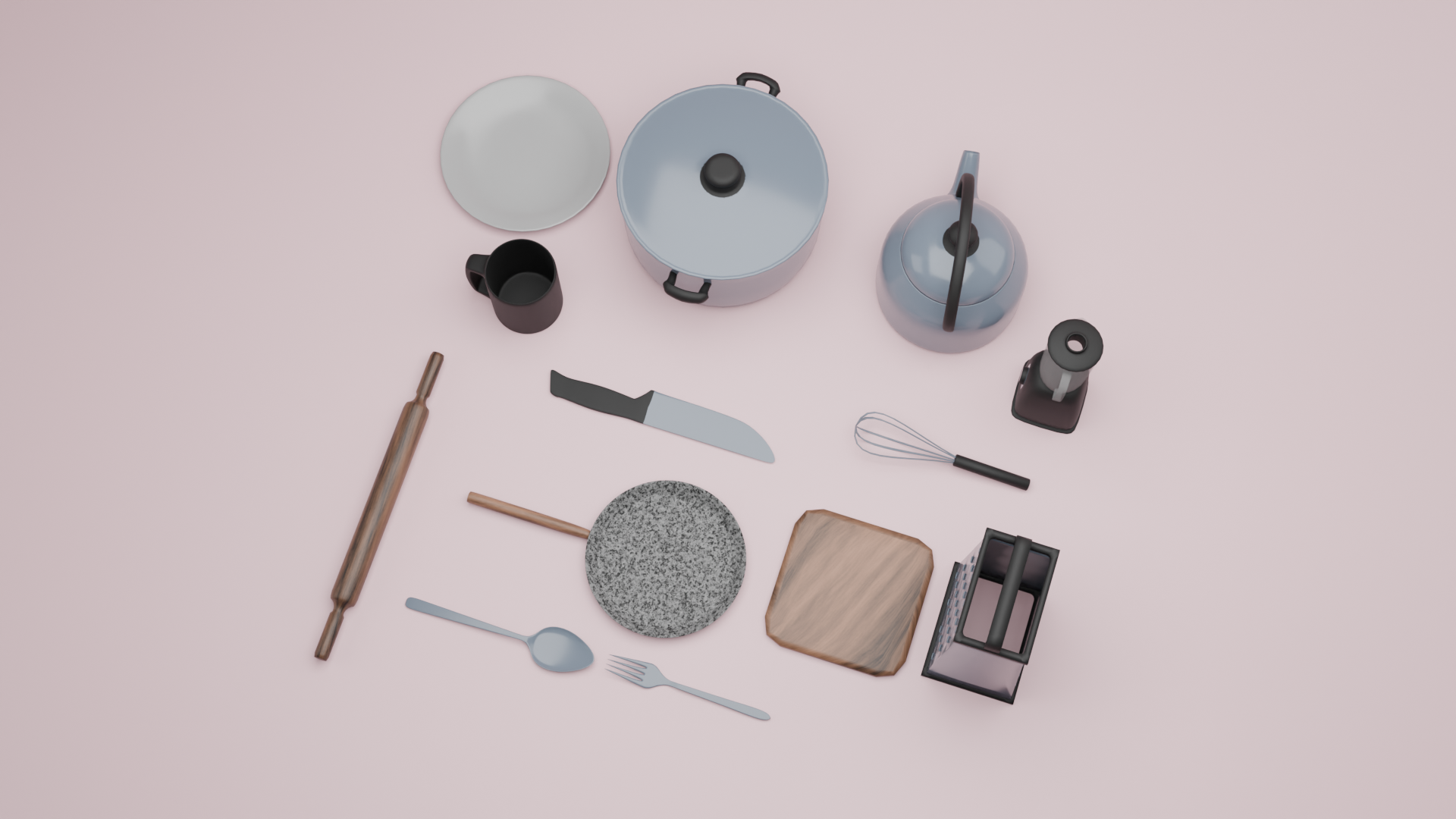 Kitchen props top view