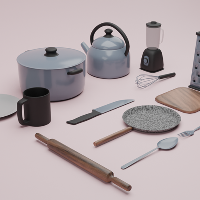 Kitchen 3D asset render